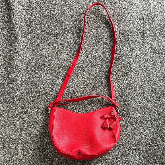kate spade Handbags - Kate Spade Leather Hobo Crossbody Bag in Red | Hobo | Crossbody | Kate Spade